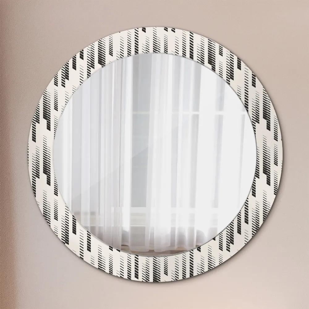 Okrúhle ozdobné zrkadlo Pruhovaný vzor fi 70 cm