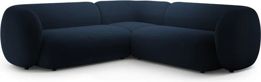 Modrá zamatová rohová pohovka Kate – Micadoni