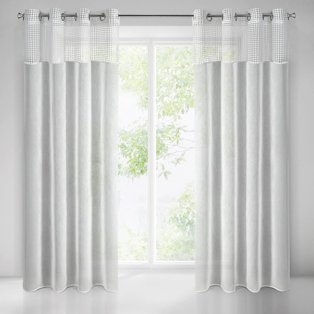 ZÁCLONA GRACE 140X250 CM BIELA
