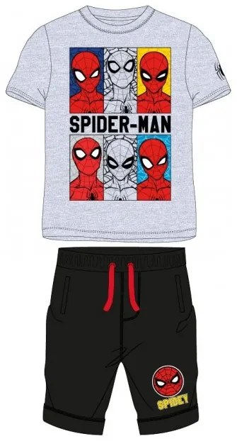 E plus M - Chlapčenský letný set / súprava Spiderman MARVEL - šedý 128