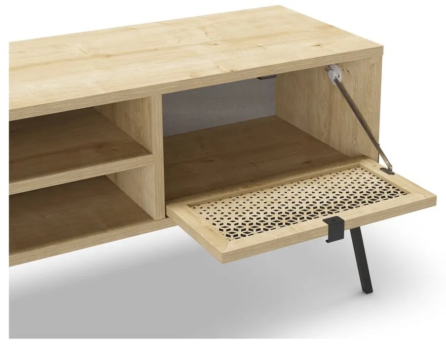 TV stolík v dekore duba v prírodnej farbe 140x51 cm Ecrin – Marckeric