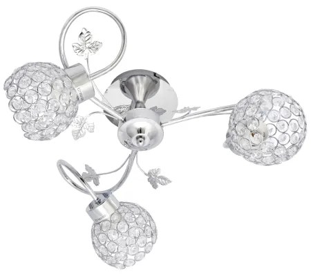 Prisadený luster SOPHIA 3xE27/15W/230V lesklý chróm/číra