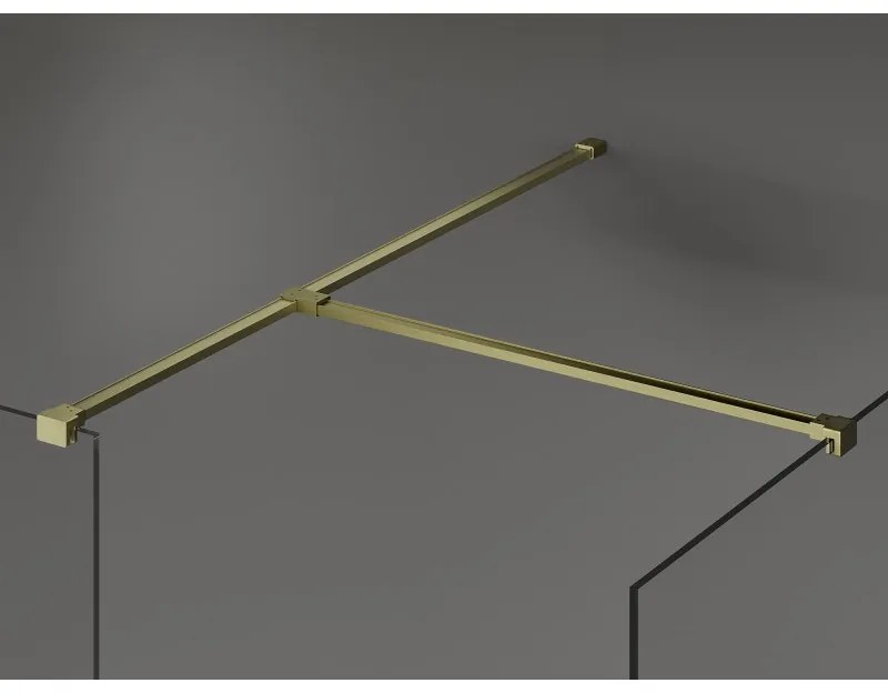 Mexen T spoj pre Kioto WALK-IN sprchové steny 8mm, zlatá matná, 800-09-55