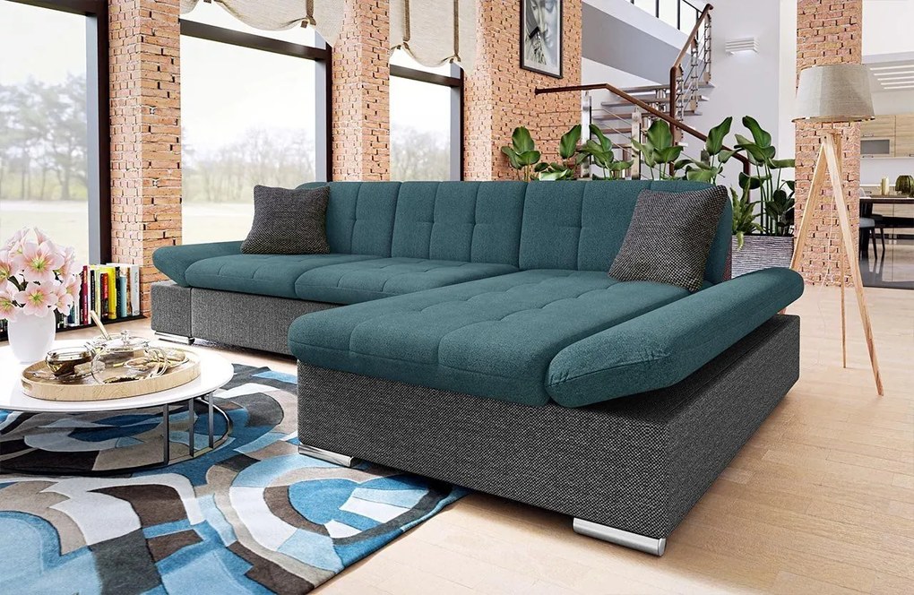 Sedacia súprava Laviva, Dostupné poťahy: Soft 011 (čierna) ekokoža + Soul 17, Strana: ľavá