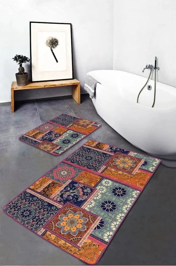 Zamatové kúpeľňové predložky v súprave 2 ks 60x100 cm – Mila Home