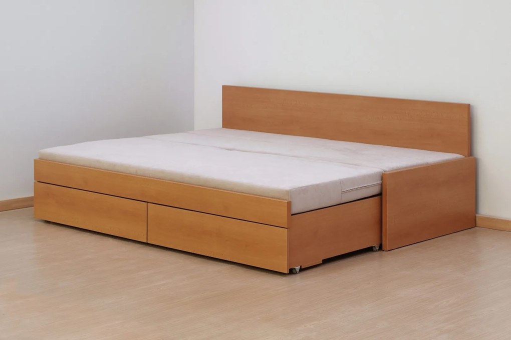 BMB TANDEM JORA s roštom a úložným priestorom 80 x 200 cm - rozkladacia posteľ z lamina, lamino