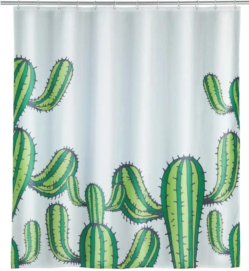 Sprchový záves Wenko Cactus, 180 × 200 cm