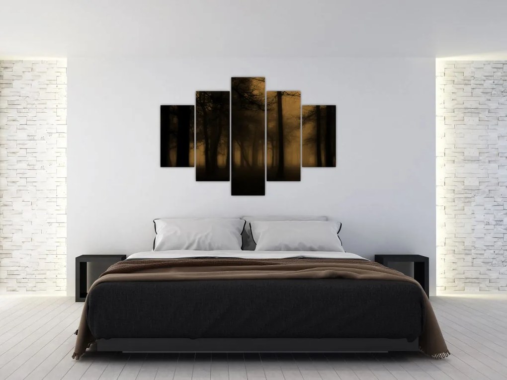Obraz - Temný les (150x105 cm)