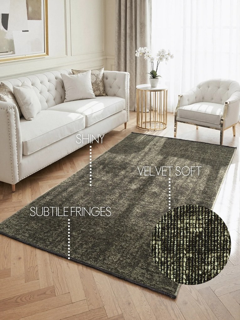 ELLE Decoration, Kusový koberec Brilliance Prisma 106313 Green z kolekcie Elle, 120x170, zelená, obývacia izba