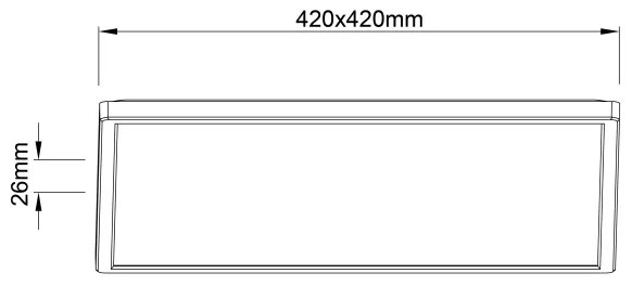 Brilliant - LED stropné svietidlo MILTON LED/24W/230V 42x42 cm čierne