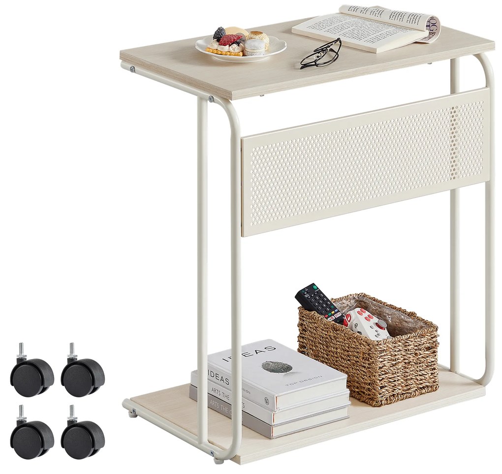 Jedinečný príručný stolík v tvare C Songmics LET812L67