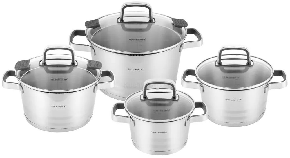 FLORINA Smart nerezová sada hrncov, 8 ks
