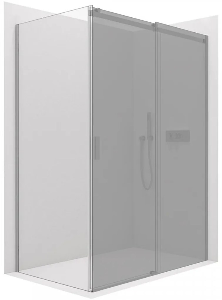 CERANO - Sprchová zástena pre dvere Santoro L/P - 8 mm - chróm, transparentné sklo - 70x195 cm - jednodielna pevná, CER-CER-537466