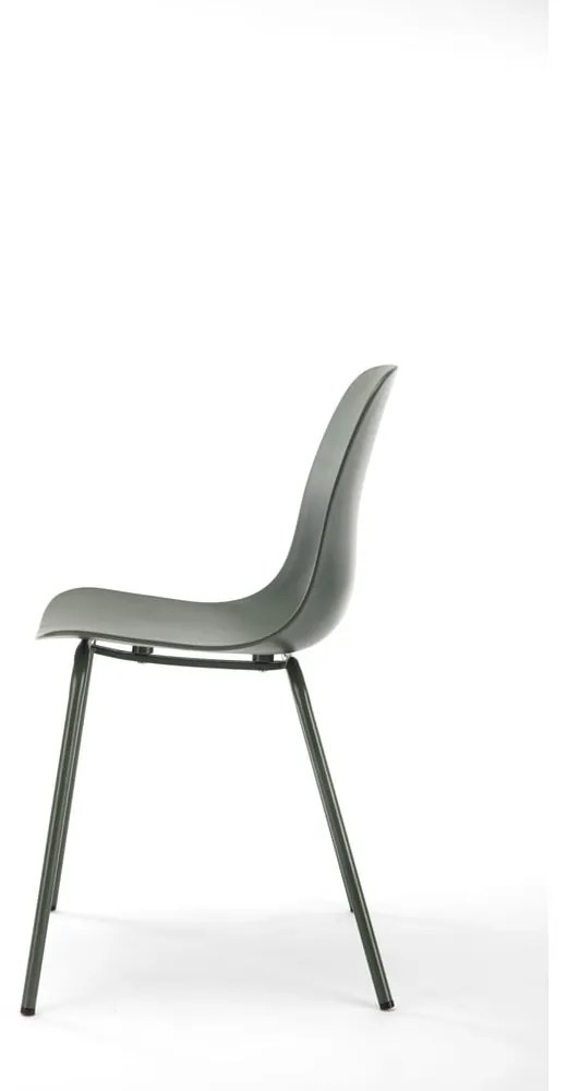 Zelená plastová jedálenská stolička Whitby – Unique Furniture