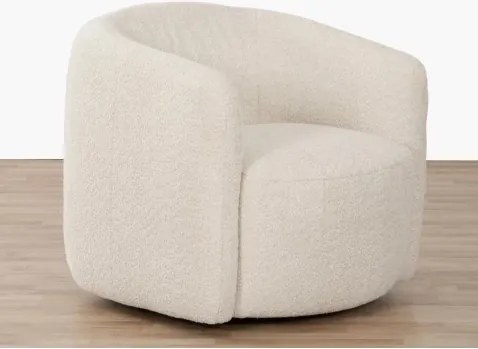 Otočné kreslo Alken, krémovo-béžová látka%