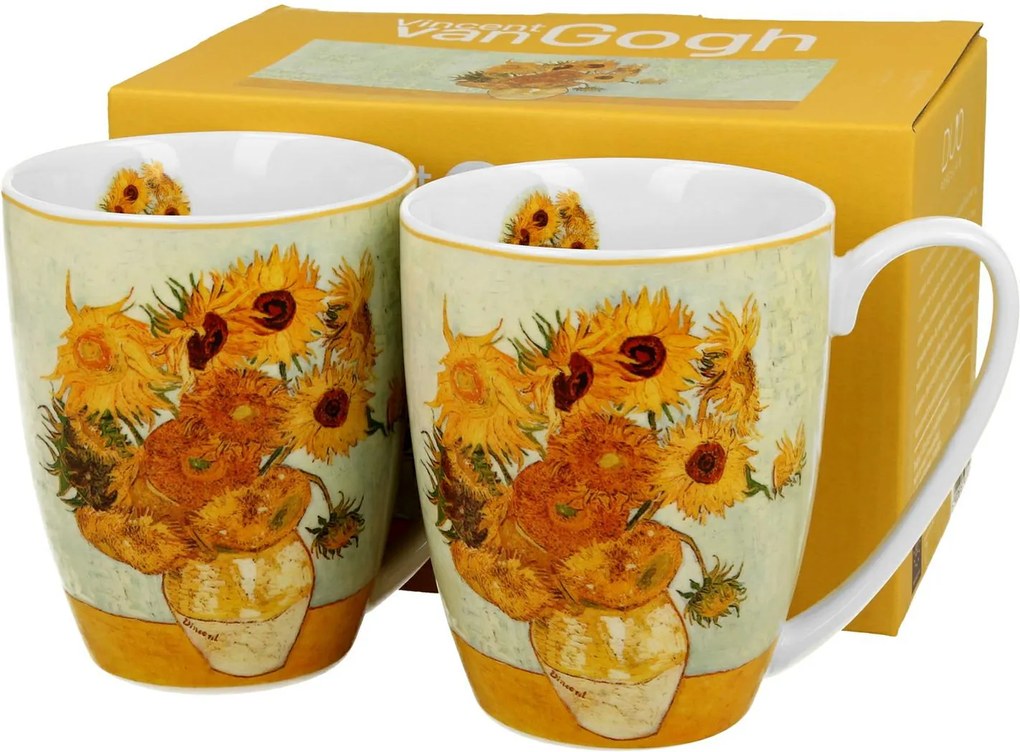 Porcelánový hrnček Van Gogh Sunflowers 350 ml sada 2ks