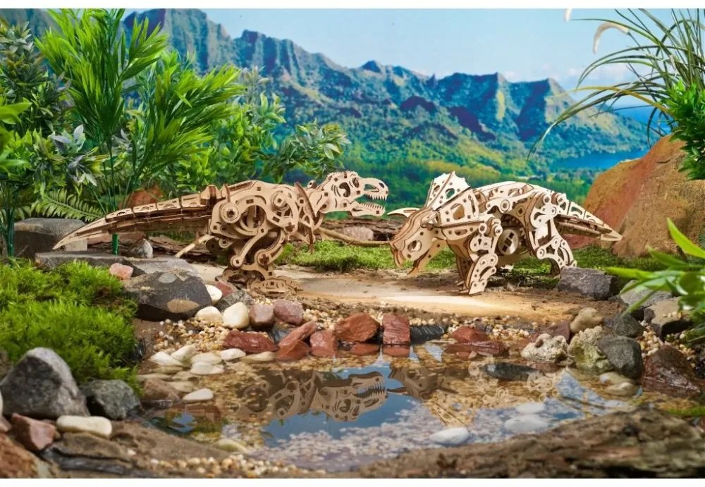 Ugears 3D mechanické puzzle Triceratops 400 ks