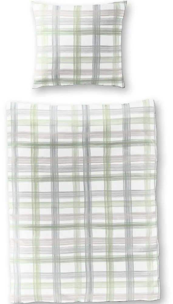 Bierbaum krepová obliečka 6958 Nika 140x200/70x90 cm - zelená