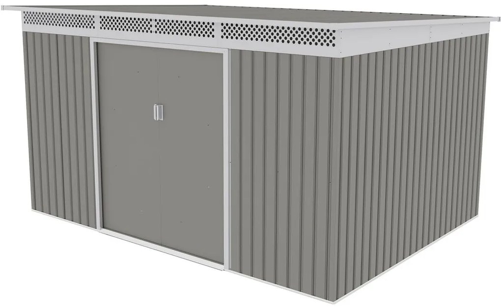 G21 Záhradný domček GRAH 915 - 340 x 269 cm, metalický šedý 63900994
