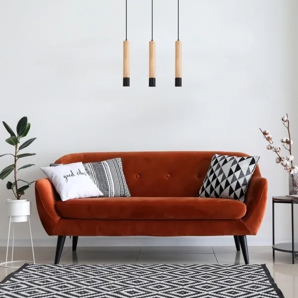 Rabalux 72133 - Luster na lanku BRAULIA 3xGU10/50W/230V buk