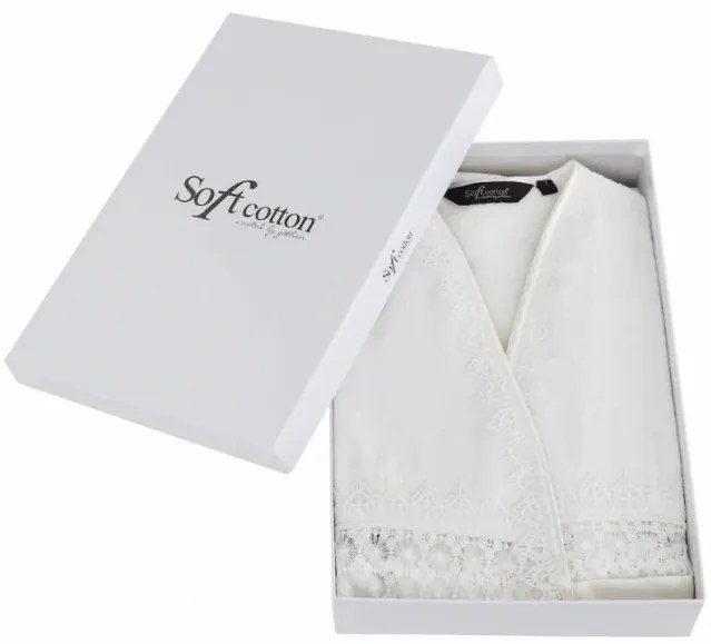 Soft Cotton Dámsky elegantný župan DEMET v darčekovom balení