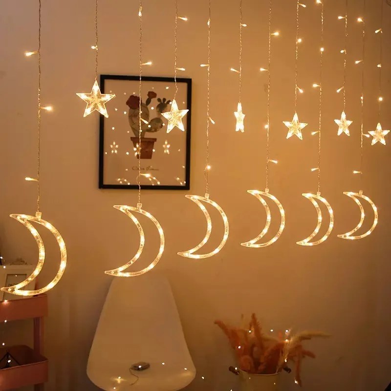 Vianočná svetelná LED reťaz Luna Stars 400 cm teplý biely