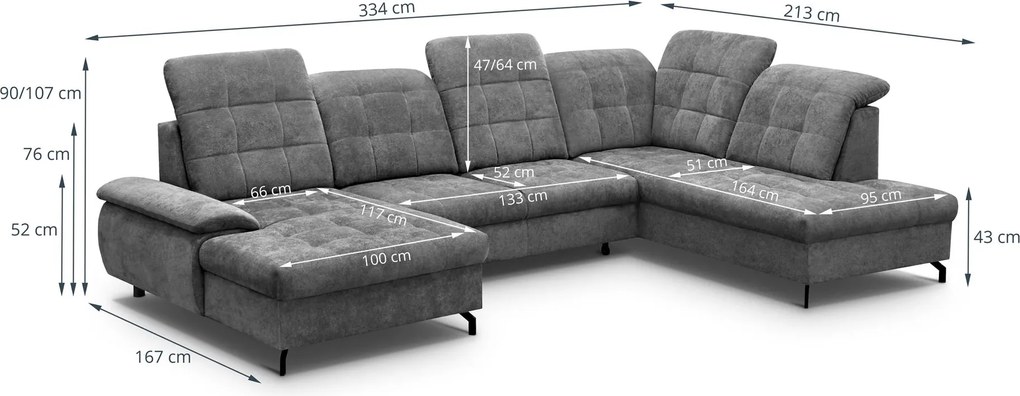 Sedacia súprava AGATA NEW XL