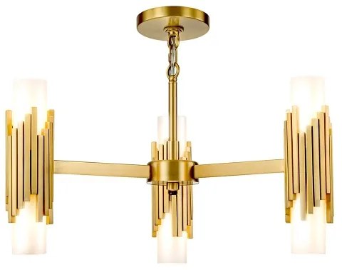 Elstead MARVELE6-AB-OPAL - Luster na tyči MARVELE 6xE14/40W/230V zlatý