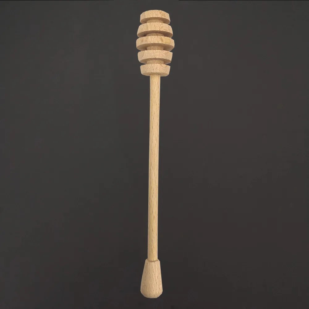 AMADEA Drevená naberačka na med, masívne drevo, 17 cm