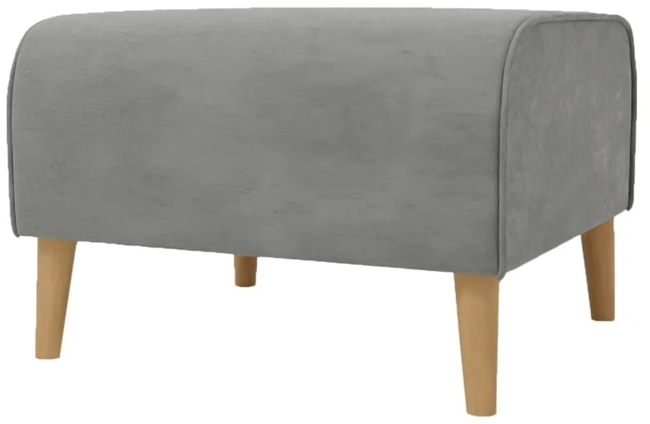 Svetlosivá zamatová podnožka Carole – Ropez