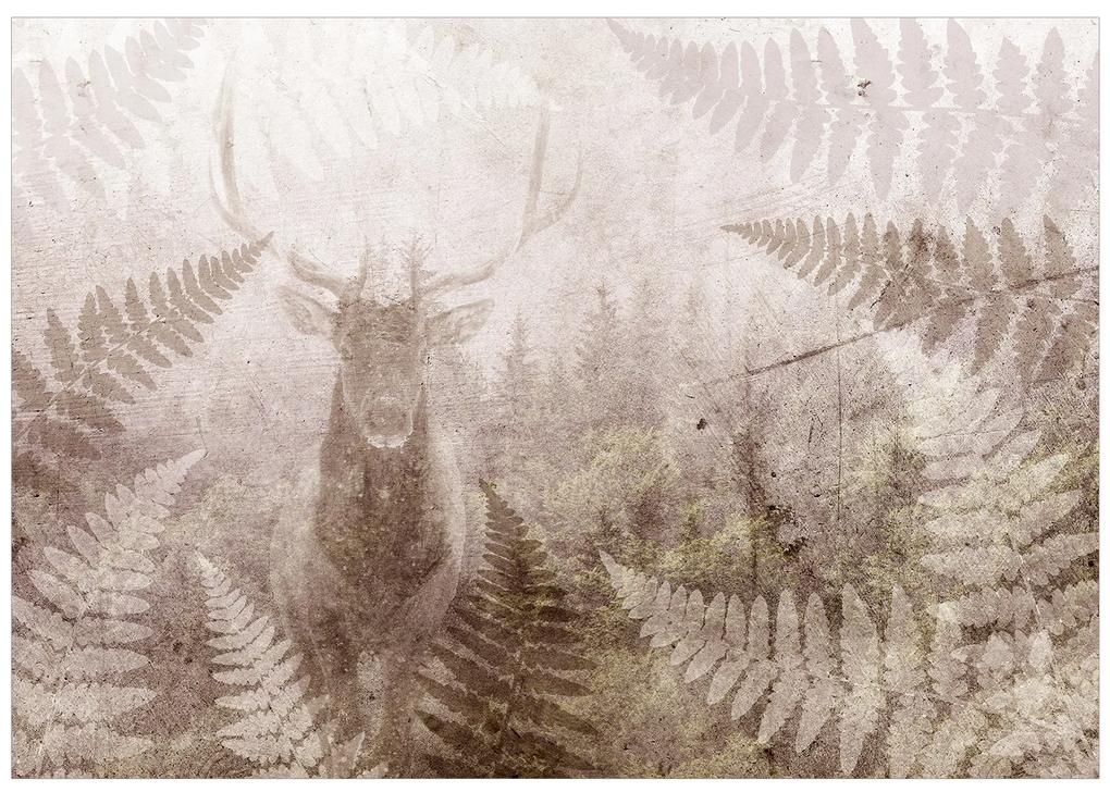 Artgeist Fototapeta - Deer in Ferns - Second Variant Veľkosť: 147x105, Verzia: Samolepiaca