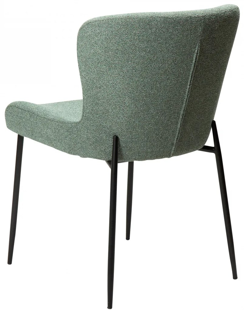 GLAM ČALÚNENÁ STOLIČKA pebble green/black