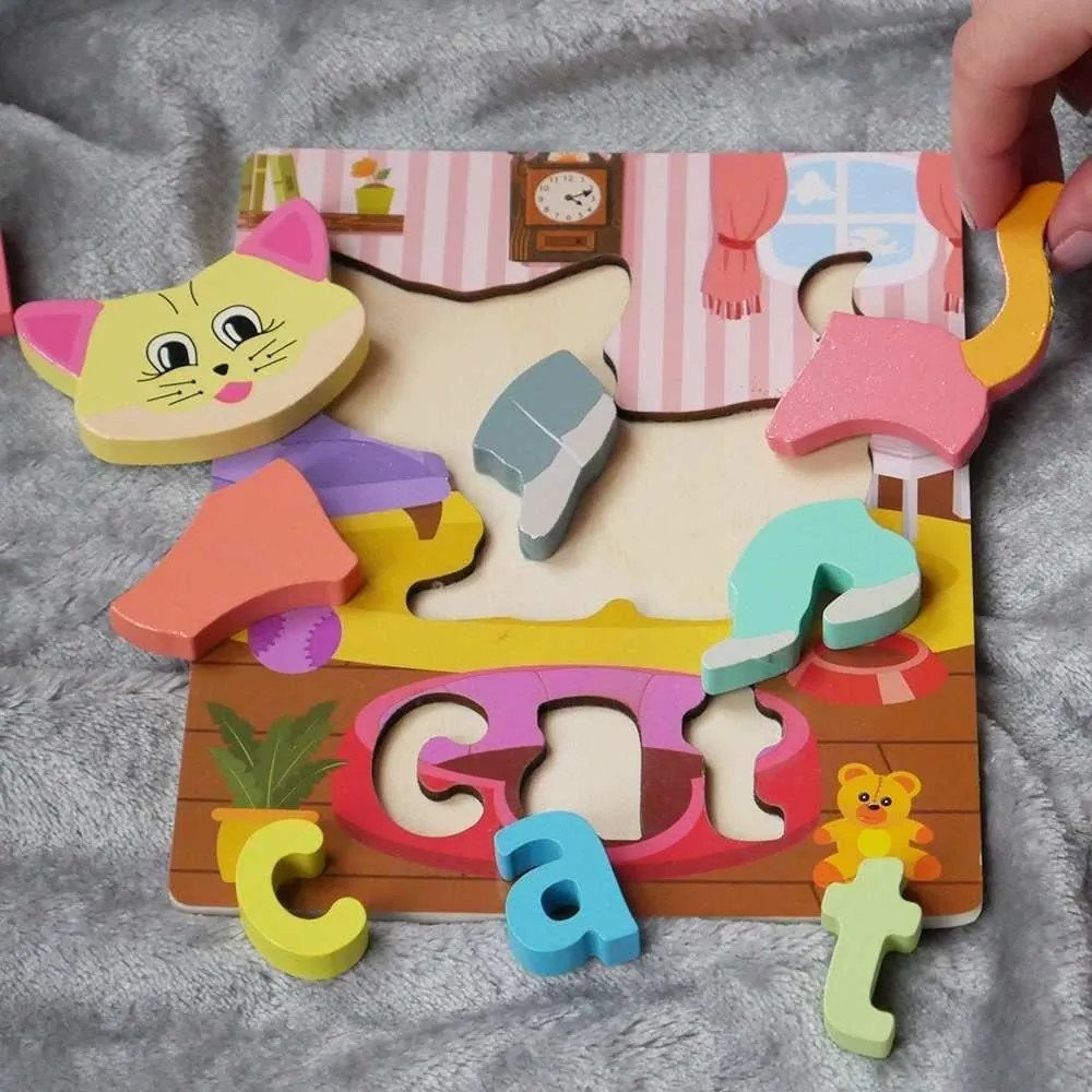 DAALO Anglické puzzle pro nejmenší - kočička - AKCE!