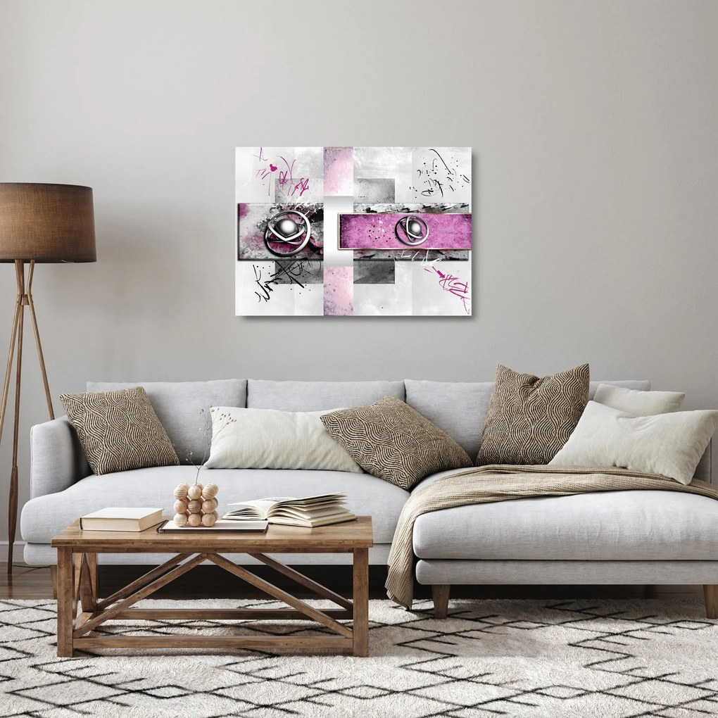 Sklenený obraz abstrakcie (70x50 cm)