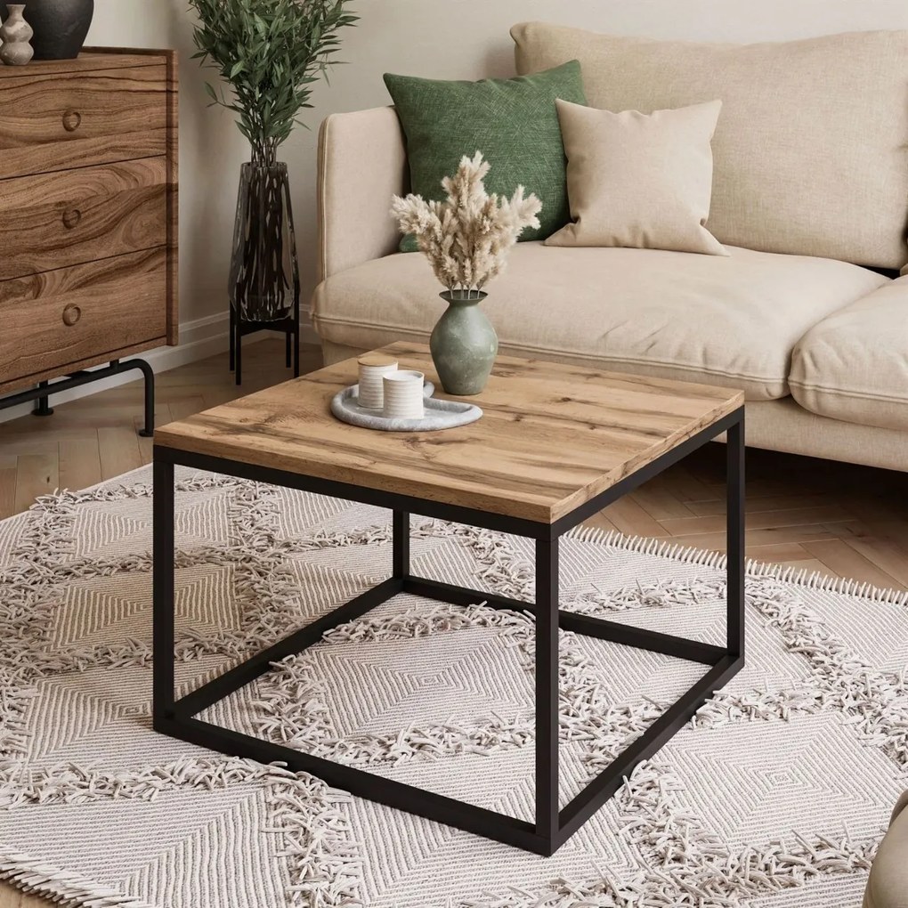 KONFERENČNÝ STOLÍK BELLA III DUB WOTAN + ČIERNY 60