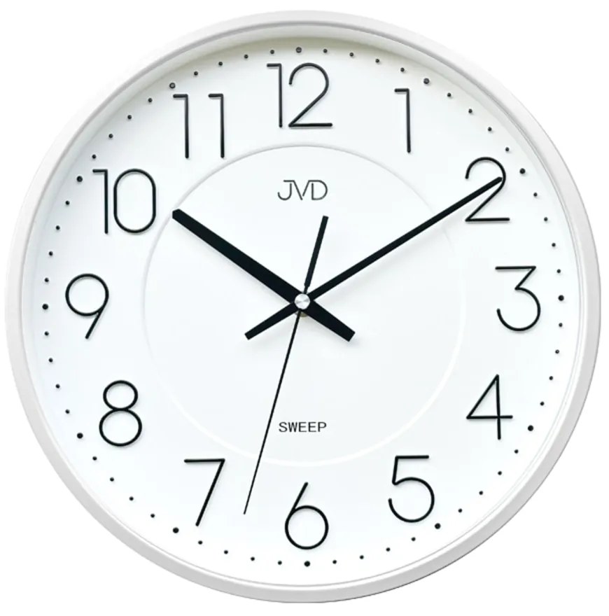 Dizajnové nástenné hodiny JVD HX2495.2 (31 cm) – biele