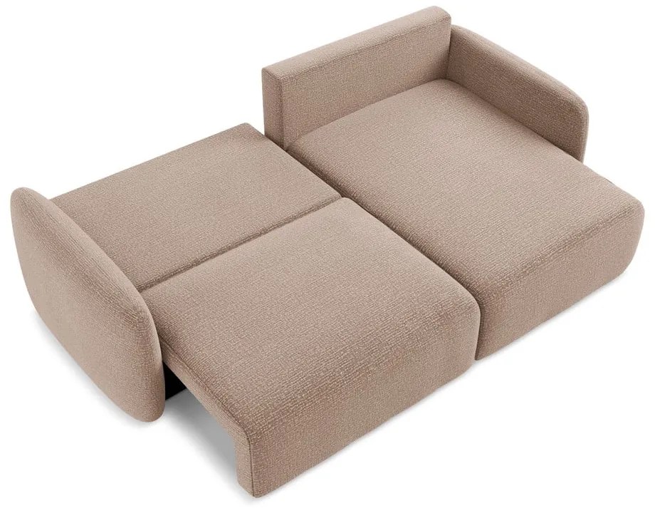 Svetlohnedá rozkladacia/s úložným priestorom rohová pohovka (pravý roh) Kalena – Makamii