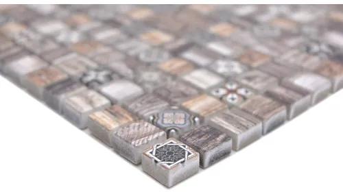 Sklenená mozaika 30x30 cm hnedá XCM RW89