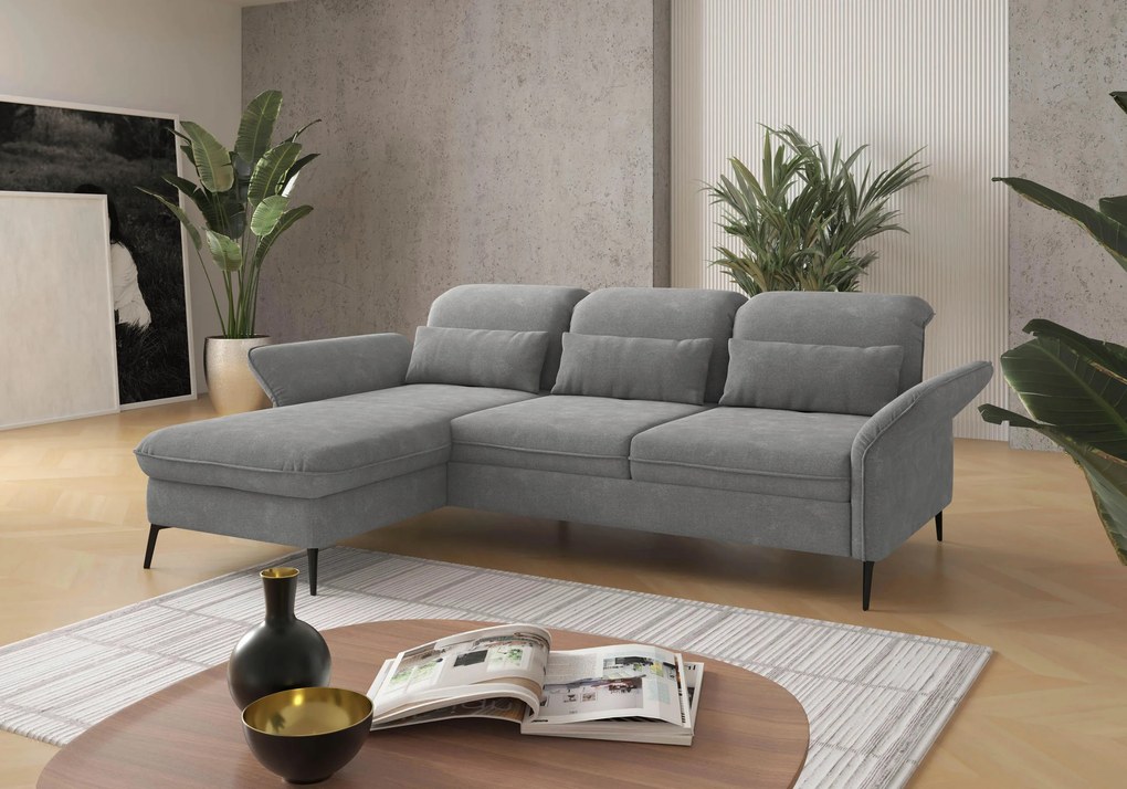 XXXLutz ROHOVÁ SEDAČKA, textil, sivá Sit & More - Sedačky - 000144011878