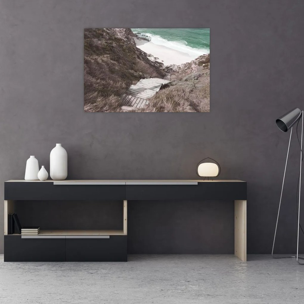 Obraz - Cesta k smaragdovému moru (90x60 cm)