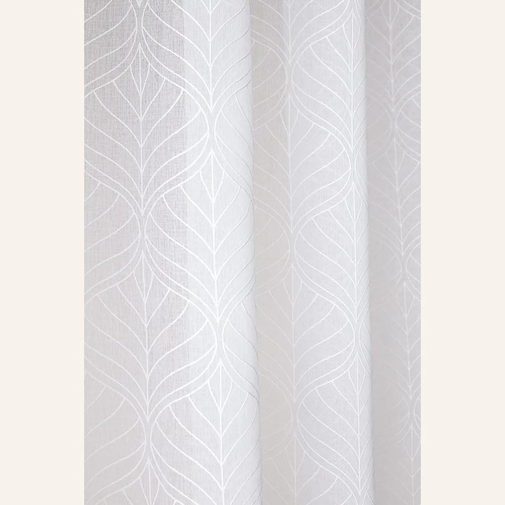 Dekorstudio Záclona LA ROSSA s uchytením na dekoračné kolieska v bielej farbe Rozmer záclony (šírka x výška): 140x260cm