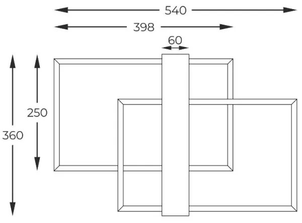 Zuma Line C230624202A - LED Stropné svietidlo MINAR LED/39W/230V čierna/borovica