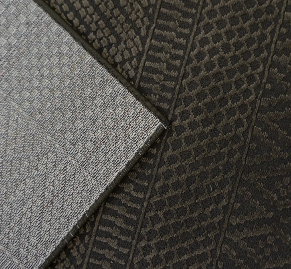 Koberec Zurich 1901 Dark Grey – sivý obdĺžnikový so vzorom Rozmer: 160x230 cm