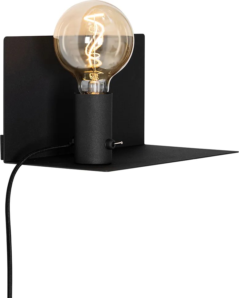 Moderná nástenná lampa čierna magnetická nastaviteľná - Muro