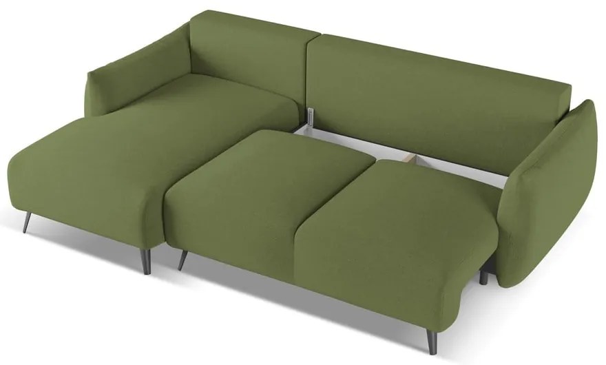 Zelená rohová pohovka (ľavý roh) Malie – Makamii