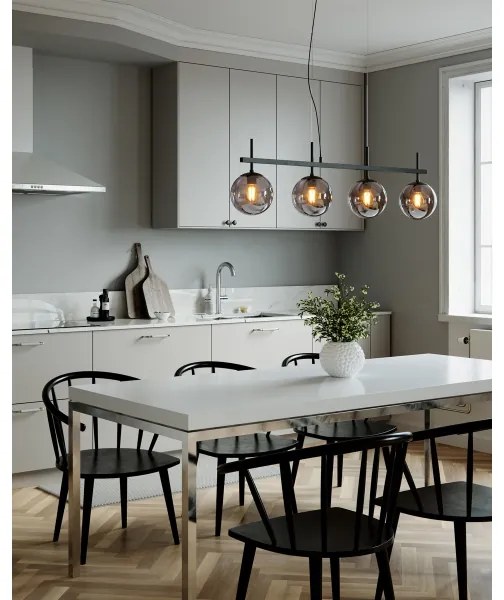 ByRydens 4202360-4505 - Závesný luster BOYLE na lankách 4xE27/8W/230V