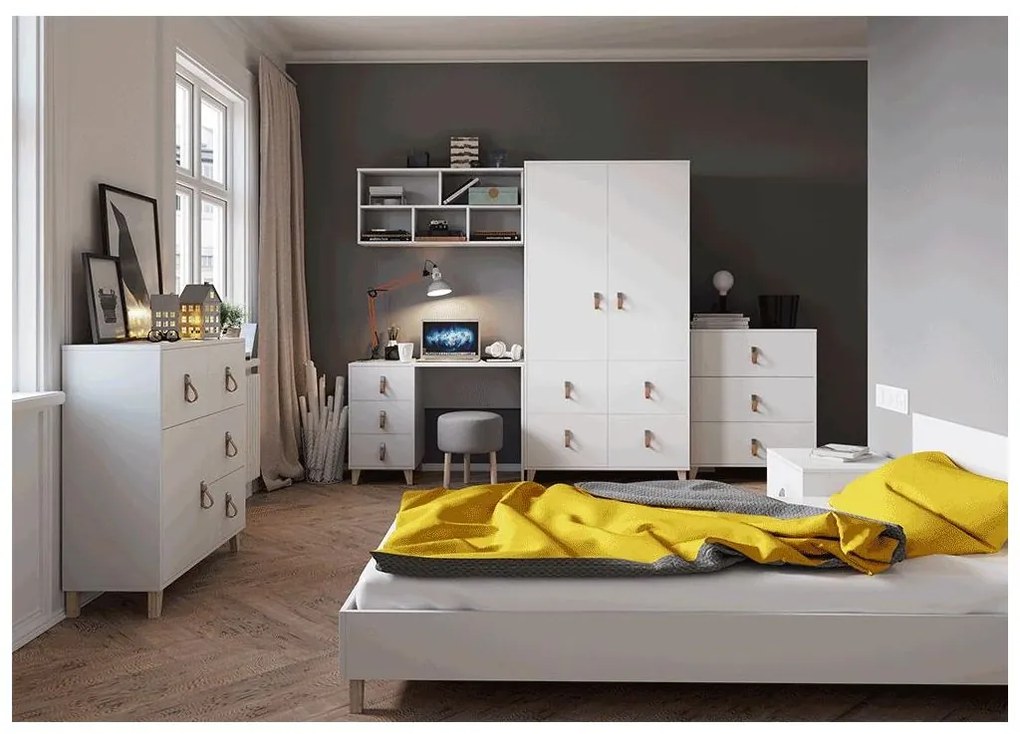 Skriňa, biela, ABS hrany, FIERA 2D