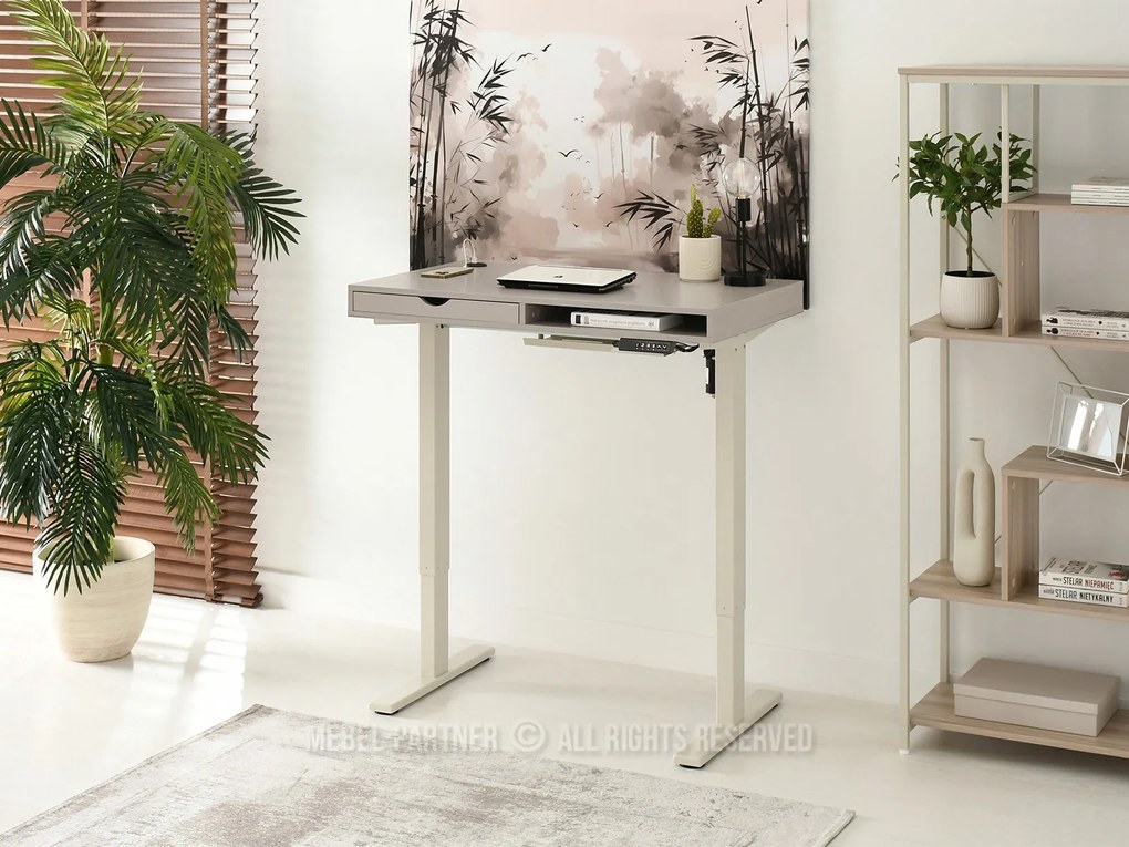 PC stolík Osto 100 (béžová + biela). Akcia -22%. Vlastná spoľahlivá doprava až k Vám domov. 1109808