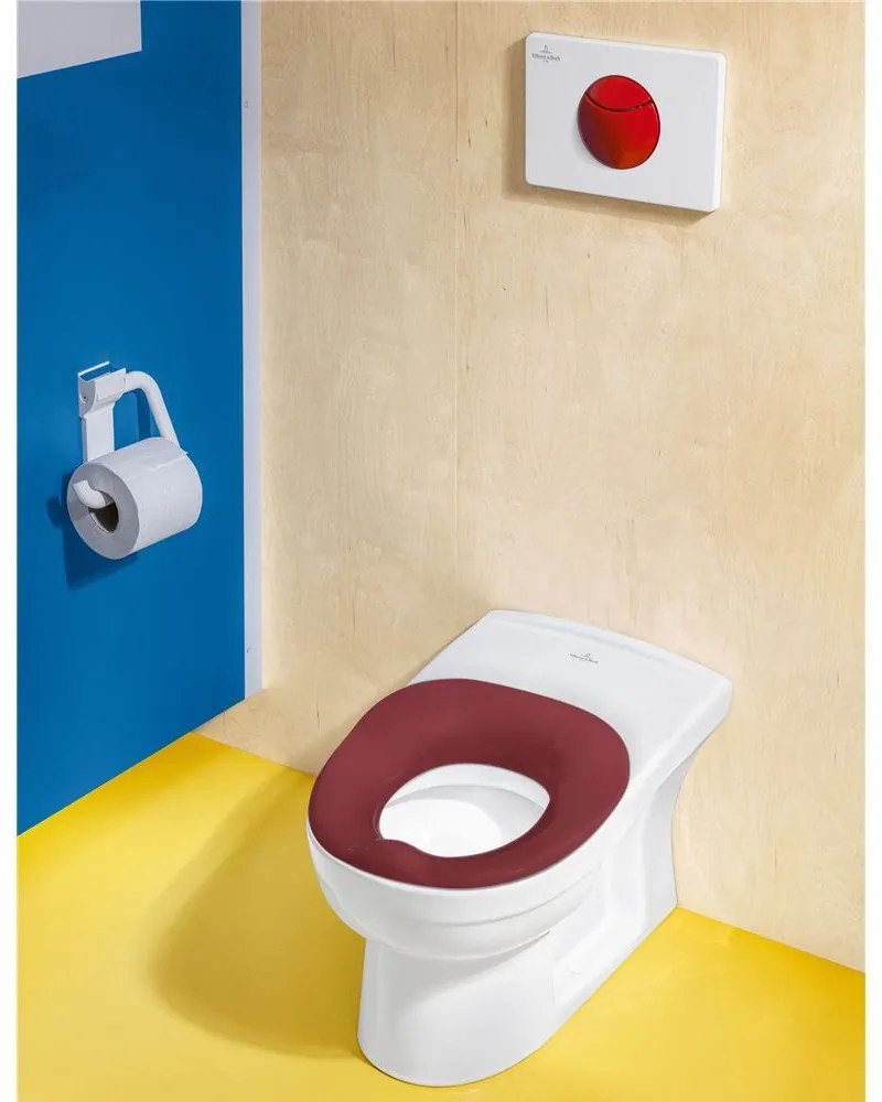 VILLEROY &amp; BOCH O.novo Kids detské WC sedátko bez poklopu, z penovej hmoty, Cherry Red, 8M1461P4