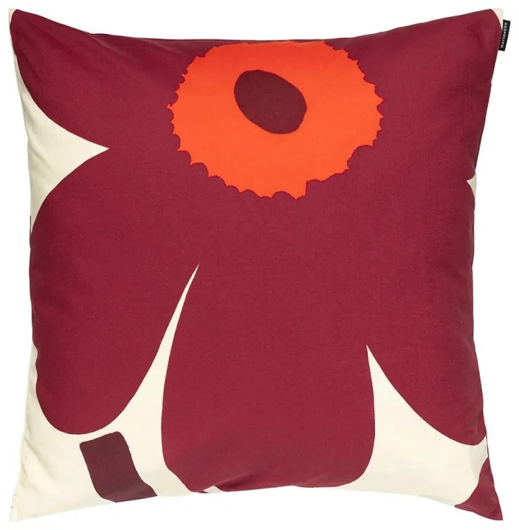 Obliečka na vankúš Pieni Unikko 50x50, vanilkovo-červený